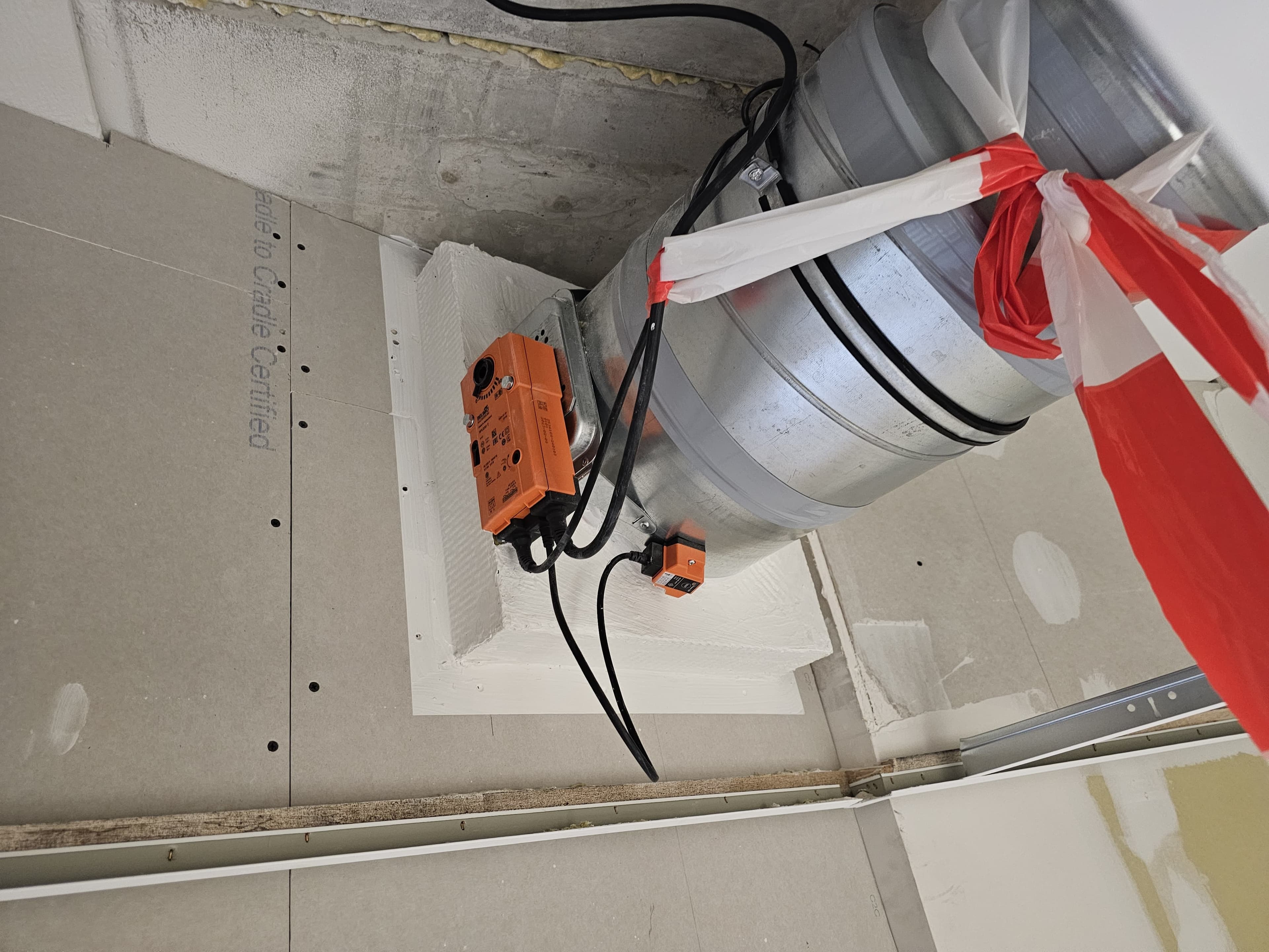 Brandklep installatie